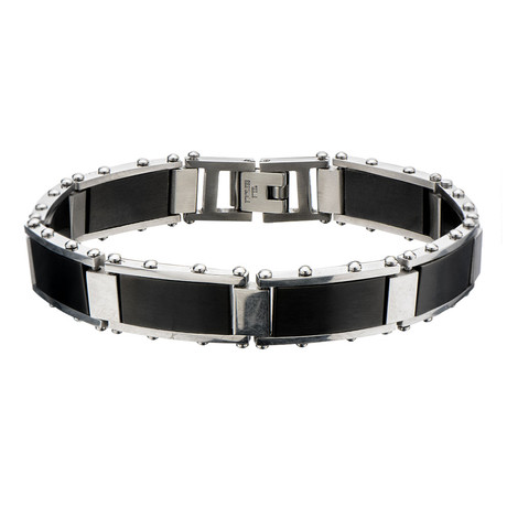 Rectangular Link Bracelet // Black