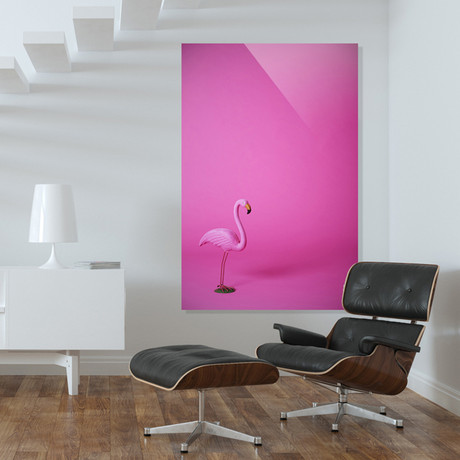 Silly Flamingo (Plexi Print // 20"L x 30"H)