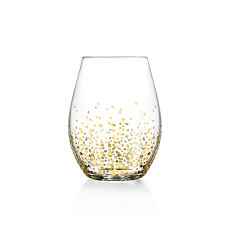 Gold Luster Stemless Glasses + White Box // Set of 4 (Highball)