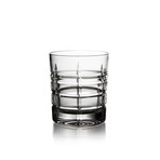 Plaid Crystal Glassware // Set of 4 (Old Fashioned)