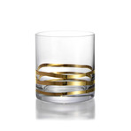 Wave Cocktail Glassware // Set of 4 // Gold (Martini)