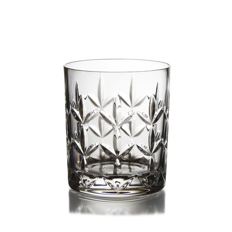 Fleur Crystal Old Fashion Glasses // Set of 4