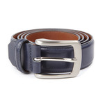 Leather Belt // Navy