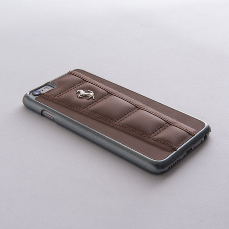 Leather Hard Case // Camel + Silver Horse  // iPhone 6
