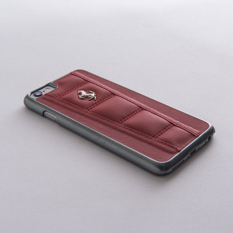 Leather Hard Case // Red + Silver Horse // iPhone 6/6s