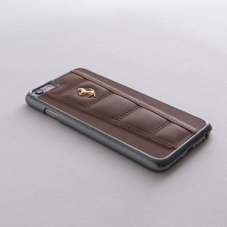 Leather Hard Case // Camel + Gold Horse (iPhone 6/6s)