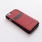 Leather Booktype Case // Red + Silver Horse  // iPhone 6