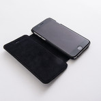 Leather Booktype Case // Black + Silver Horse  // iPhone 6