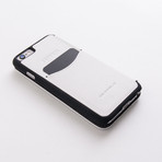 Leather Booktype Case // White + Silver Horse  // iPhone 6