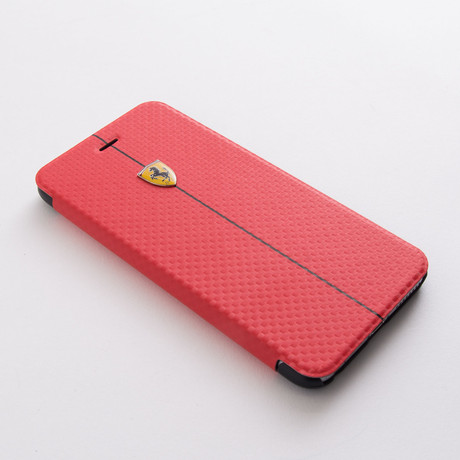 Carbon Booktype Case // Red // iPhone 6/6s Plus