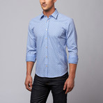 Slim Fit Button-Up Shirt // Blue Check (L)