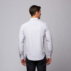 Slim Fit Button Up Shirt + Black + White Plaid // White Grid (XS)