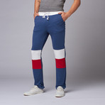 Zotur Straight-Leg Joggers // Navy + White + Red (S)