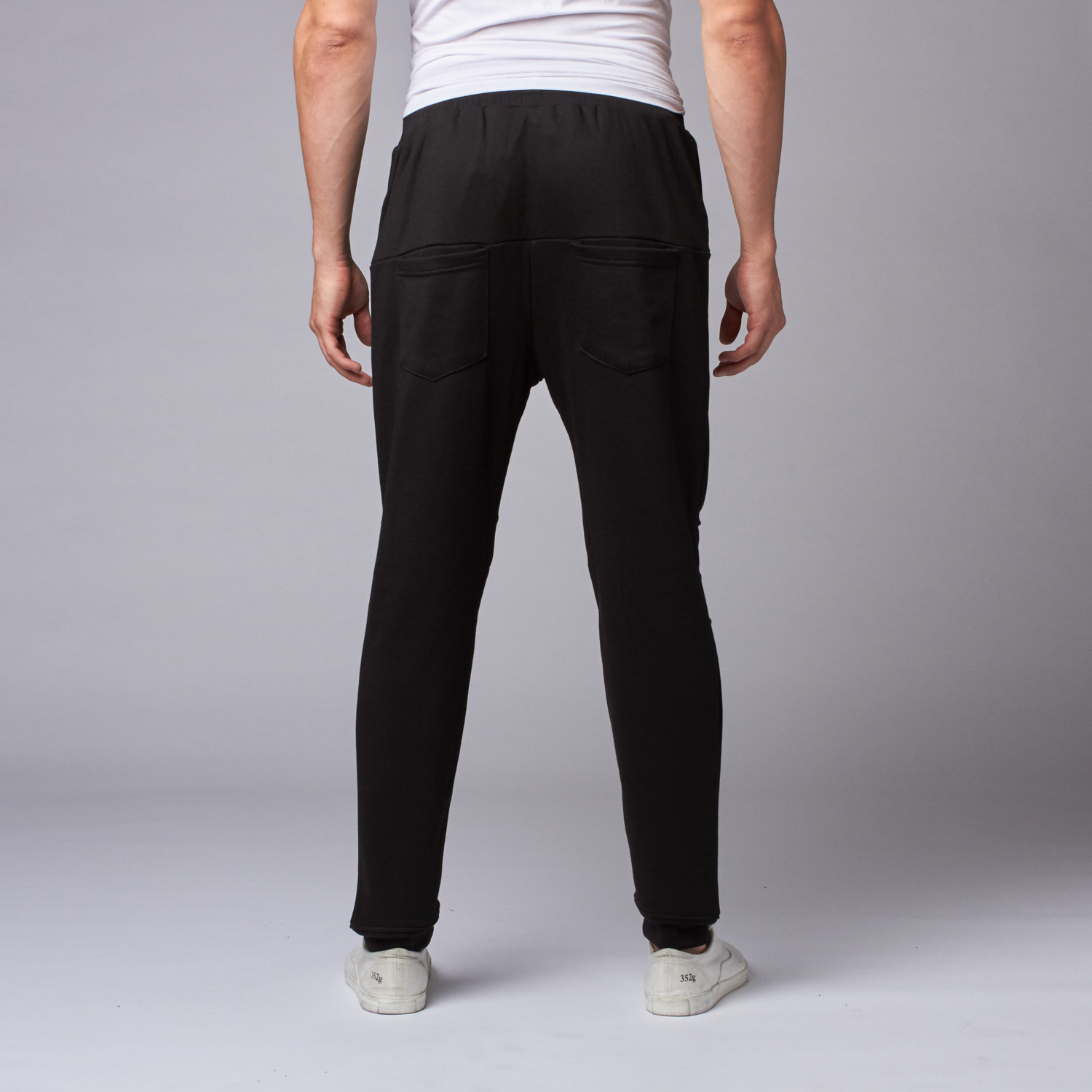 drop crotch skinny joggers