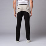 Zorry Two-Toned Joggers // Grey + Black (S)