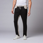 Zorry Two-Toned Joggers // Black + Grey (S)