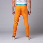 Zalk Two-Toned Joggers // Orange + Blue (S)