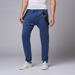 Zehook Joggers with Suspenders // Navy (S)