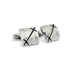 Double X Enamel Cufflinks