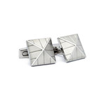 Hickey Freeman // Stainless Steel Raised X Cufflinks