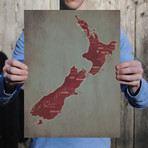 New Zealand Wine Regions (Unframed)