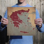 Greece Wine Regions (Unframed)