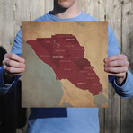 Sonoma Valley Wine Regions (Unframed)