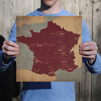 France Wine Regions (Unframed)