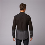 Hideout Dip Dye Button Up Shirt // Black (S)
