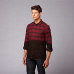 Trash Button Up Shirt // Red + Black Check (S)