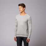 Pincer Quilted Sleeve Pullover // Grey Marl (XL)