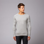 Pincer Quilted Sleeve Pullover // Grey Marl (XL)