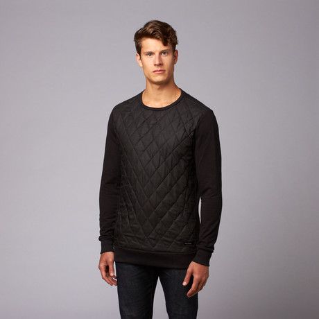 Movement Quilted Front Tunic Pullover // Jet Black (S)
