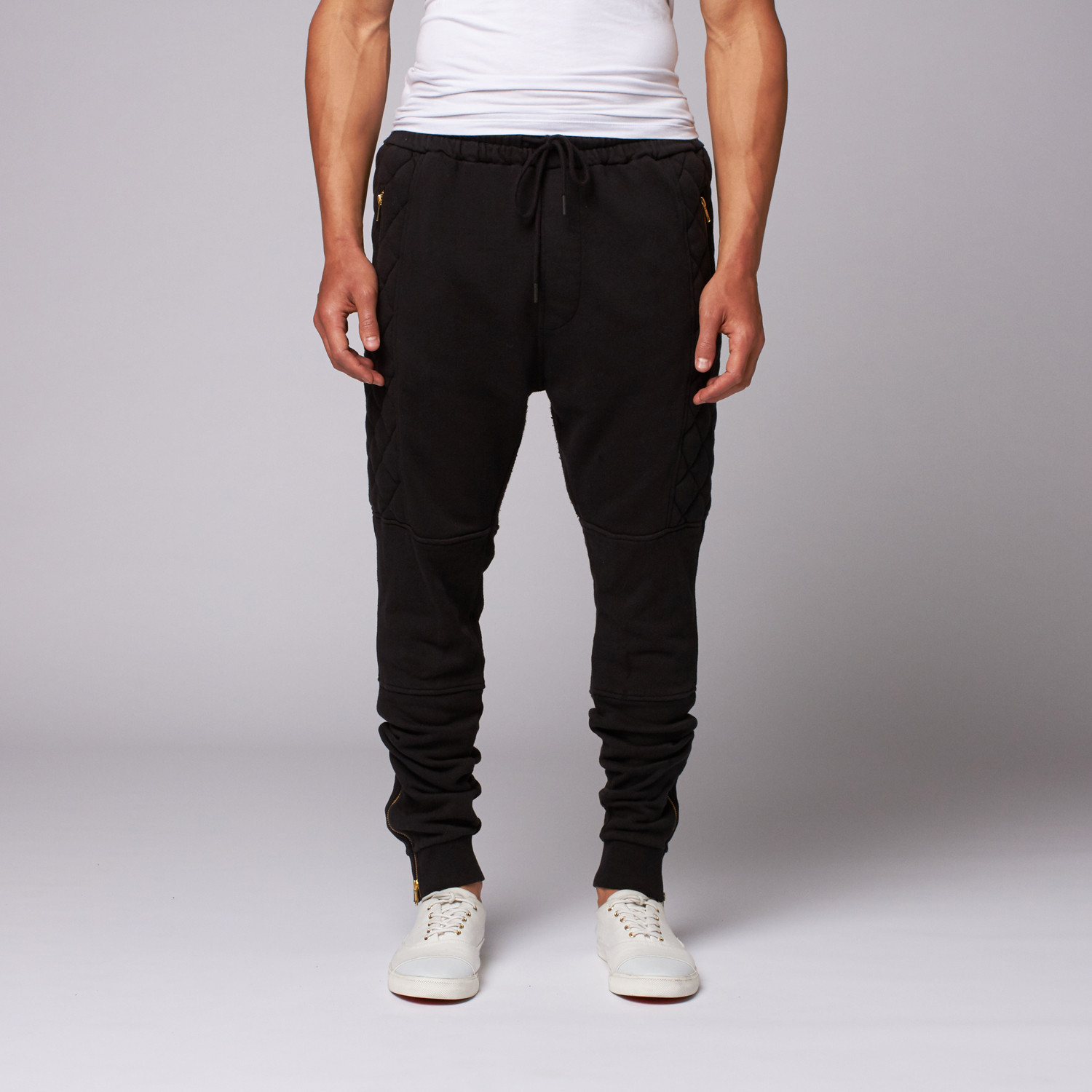 Ransom Quilted Detail Sweatpants // Jet Black (S) - Religion Apparel ...