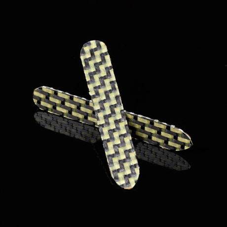 Carbon Fiber Collar Stay // Yellow (2.5" L)
