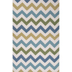 Geometric Pattern Rug // Multi & Ivory