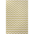 Geometric Pattern Rug // Yellow & Ivory (5'L X 8'W)