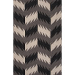 Tribal Pattern Rug // Black (2'L X 3'W)