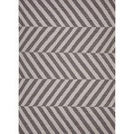 Stripe Pattern Rug // Gray & Ivory (5'L X 8'W)