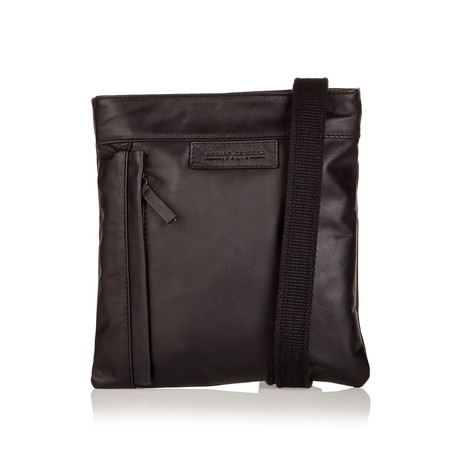 Leather Zipper Bag (Black)