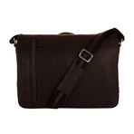 Leather Messenger // Large (Black)