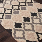 Moroccan Pattern Rug // Brown & Tan