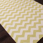 Geometric Pattern Rug // Yellow & Ivory (5'L X 8'W)