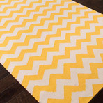 Geometric Pattern Rug // Lemon & Ivory (3.6'L X 5.6'W)