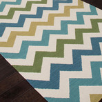 Geometric Pattern Rug // Multi & Ivory