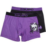 2-Pack Skull Boxer Brief // Black + Purple (S)