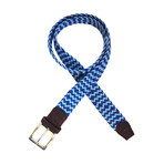 Woven Belt // Blue Zig Zag (S/M)