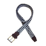 Woven Belt // Black + White Zig Zag (M/L)
