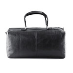 Large Leather Duffle Bag (Black)