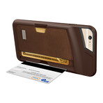 Q Card Case // Brown Leather